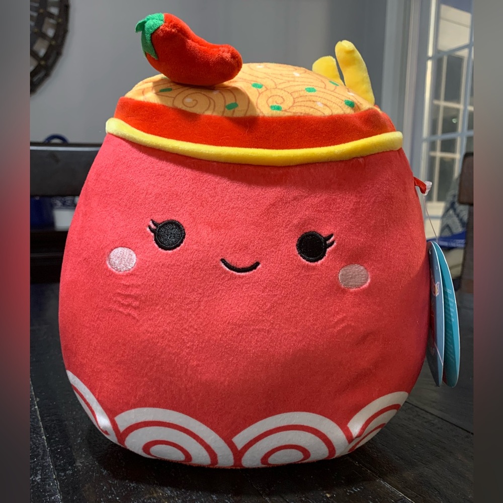 Squishmallows Odion 8” Chili Spicy Ramen Noodles Bowl 2023 New Release HTF NWT